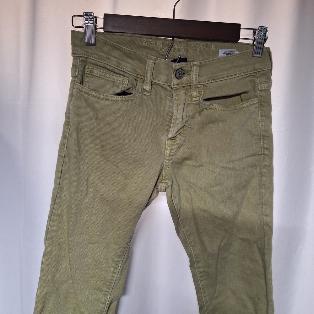 American Eagle Outfitters Men's Green Skinny Jeans - Picture 2 of 10